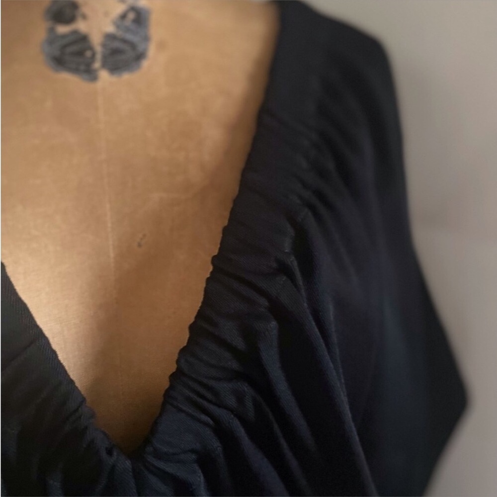ZERO + MARIA CORNEJO] Signature Black Ruched Neck Tilly Tunic Top - Picture 9 of 15